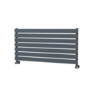 Riace Linea Dark Grey Anthracite Flat Designer Radiator 490x1000mm Single Panel 1891 BTU - Horizontal Bars