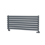 Sorrento Linea Dark Grey Anthracite Oval Designer Radiator 413x1000mm Single Panel 1696 BTU - Horizontal Bars