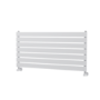Riace Linea White Flat Designer Radiator 490x1000mm Single Panel 1891 BTU - Horizontal Bars