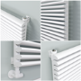 Ventura White Oval Unique Designer Radiator 245x1000mm Single Panel 1242 BTU