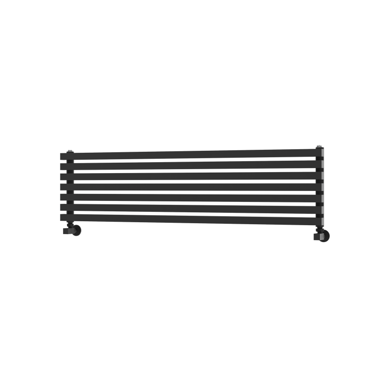 Ravello Midnight Black Square Designer Radiator 315x1200mm Single Panel 1771 BTU