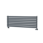 Sorrento Linea Dark Grey Anthracite Oval Designer Radiator 413x1200mm Single Panel 2007 BTU - Horizontal Bars