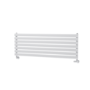 Sorrento Linea White Oval Designer Radiator 413x1200mm Single Panel 2007 BTU - Horizontal Bars