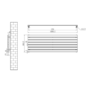 Riace Midnight Black Flat Designer Radiator 490x1400mm Single Panel 2590 BTU