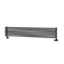 Ventura Midnight Black Oval Unique Designer Radiator 245x1400mm Single Panel 1860 BTU