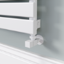 Riace Linea White Flat Designer Radiator 490x1400mm Single Panel 2590 BTU - Horizontal Bars
