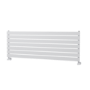 Riace Linea White Flat Designer Radiator 490x1400mm Single Panel 2590 BTU - Horizontal Bars