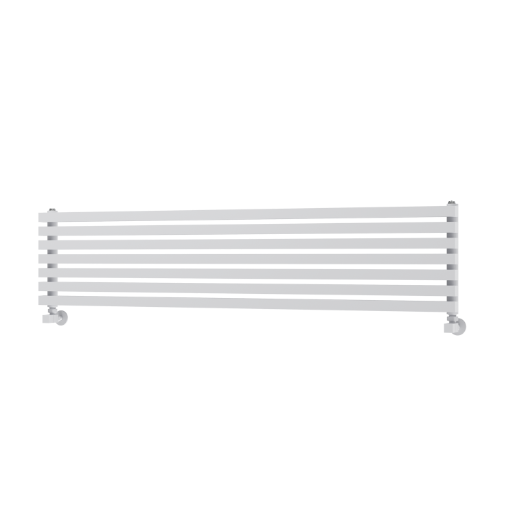 Ravello White Square Designer Radiator 315x1400mm Single Panel 2034 BTU