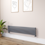 Ravello Dark Grey Anthracite Square Designer Radiator 315x1600mm Single Panel 2297 BTU