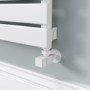 Riace Linea White Flat Designer Radiator 490x1600mm Single Panel 2952 BTU - Horizontal Bars