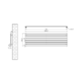 Riace Linea White Flat Designer Radiator 490x1600mm Single Panel 2952 BTU - Horizontal Bars