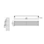 Ravello White Square Designer Radiator 315x1600mm Single Panel 2297 BTU