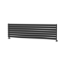 Riace Linea Midnight Black Flat Designer Radiator 490x1800mm Single Panel 3317 BTU - Horizontal Bars
