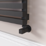 Ravello Midnight Black Square Designer Radiator 315x1800mm Single Panel 2556 BTU