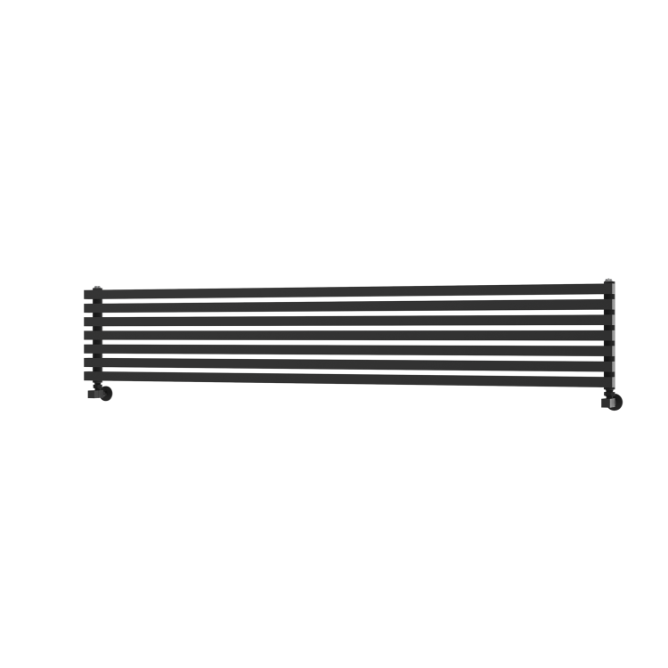 Ravello Midnight Black Square Designer Radiator 315x1800mm Single Panel 2556 BTU