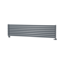 Sorrento Linea Dark Grey Anthracite Oval Designer Radiator 413x1800mm Single Panel 2980 BTU - Horizontal Bars