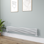 Ventura White Oval Unique Designer Radiator 245x1800mm Single Panel 2478 BTU