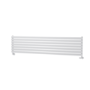 Sorrento Linea White Oval Designer Radiator 413x1800mm Single Panel 2980 BTU - Horizontal Bars