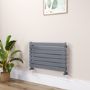 Riace Linea Dark Grey Anthracite Flat Designer Radiator 490x800mm Single Panel 1546 BTU - Horizontal Bars
