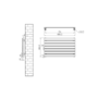Riace Linea Dark Grey Anthracite Flat Designer Radiator 490x800mm Single Panel 1546 BTU - Horizontal Bars