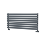 Sorrento Linea Dark Grey Anthracite Oval Designer Radiator 472x1000mm Single Panel 1935 BTU - Horizontal Bars