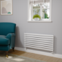 Sorrento White Oval Designer Radiator 472x1000mm Single Panel 1935 BTU