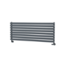 Sorrento Linea Dark Grey Anthracite Oval Designer Radiator 472x1200mm Single Panel 2294 BTU - Horizontal Bars