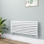 Sorrento White Oval Designer Radiator 472x1200mm Single Panel 2294 BTU