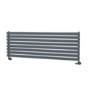 Sorrento Linea Dark Grey Anthracite Oval Designer Radiator 472x1400mm Single Panel 2655 BTU - Horizontal Bars