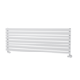 Sorrento Linea White Oval Designer Radiator 472x1400mm Single Panel 2655 BTU - Horizontal Bars