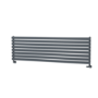 Sorrento Linea Dark Grey Anthracite Oval Designer Radiator 472x1600mm Single Panel 3024 BTU - Horizontal Bars