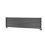 Sorrento Linea Midnight Black Oval Designer Radiator 472x1800mm Single Panel 3403 BTU - Horizontal Bars
