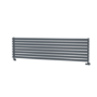 Sorrento Linea Dark Grey Anthracite Oval Designer Radiator 472x1800mm Single Panel 3403 BTU - Horizontal Bars