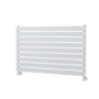 Riace Linea White Flat Designer Radiator 630x1000mm Single Panel 2433 BTU - Horizontal Bars