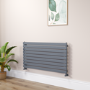 Riace Linea Dark Grey Anthracite Flat Designer Radiator 630x1200mm Single Panel 2881 BTU - Horizontal Bars