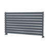 Riace Linea Dark Grey Anthracite Flat Designer Radiator 630x1200mm Single Panel 2881 BTU - Horizontal Bars