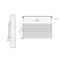 Riace Linea Dark Grey Anthracite Flat Designer Radiator 630x1200mm Single Panel 2881 BTU - Horizontal Bars