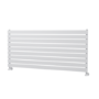 Riace Linea White Flat Designer Radiator 630x1400mm Single Panel 3331 BTU - Horizontal Bars