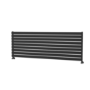 Riace Linea Midnight Black Flat Designer Radiator 630x1800mm Single Panel 4266 BTU - Horizontal Bars