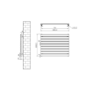 Riace Linea White Flat Designer Radiator 630x800mm Single Panel 1990 BTU - Horizontal Bars