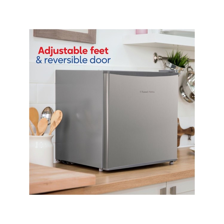Refurbished Russell Hobbs RHTTF0E1SS Freestanding 43 Litre Fridge Stainless Steel