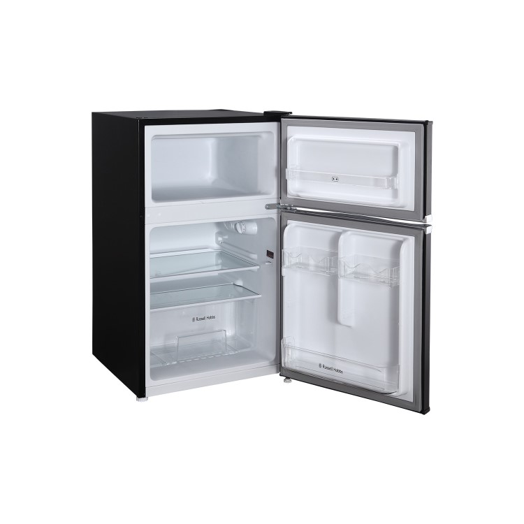 Refurbished Russell Hobbs RHUCFF50B Freestanding 90 Litre 70/30 Fridge Freezer Black