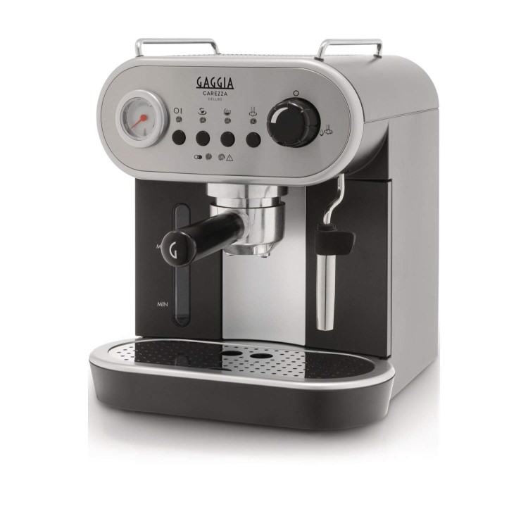 Gaggia RI8525/08 Carezza Deluxe Coffee Machine - Ink Black And Silver