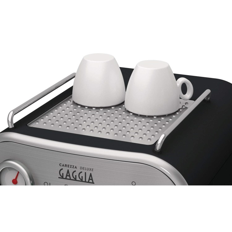 Gaggia RI8525/08 Carezza Deluxe Coffee Machine - Ink Black And Silver