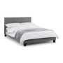 Grey Linen Double Bed Frame - Rialto - Julian Bowen