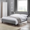 Grey Linen Double Bed Frame - Rialto - Julian Bowen