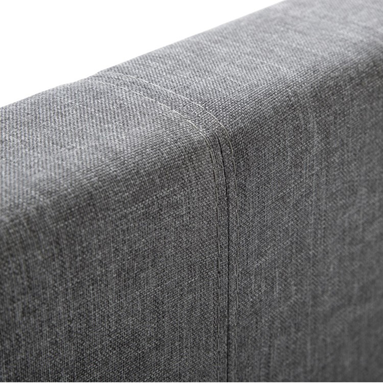 Grey Linen Double Bed Frame - Rialto - Julian Bowen