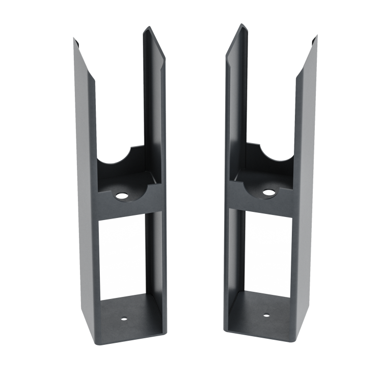 Riace Anthracite Designer Radiator Feet -Suitable for Flat Double Panel Radiator