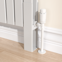 Riace White Designer Radiator Feet -Suitable for Flat Double Panel Radiator