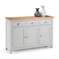 Light Grey Sideboard with Oak Top - Julian Bowen Richmond